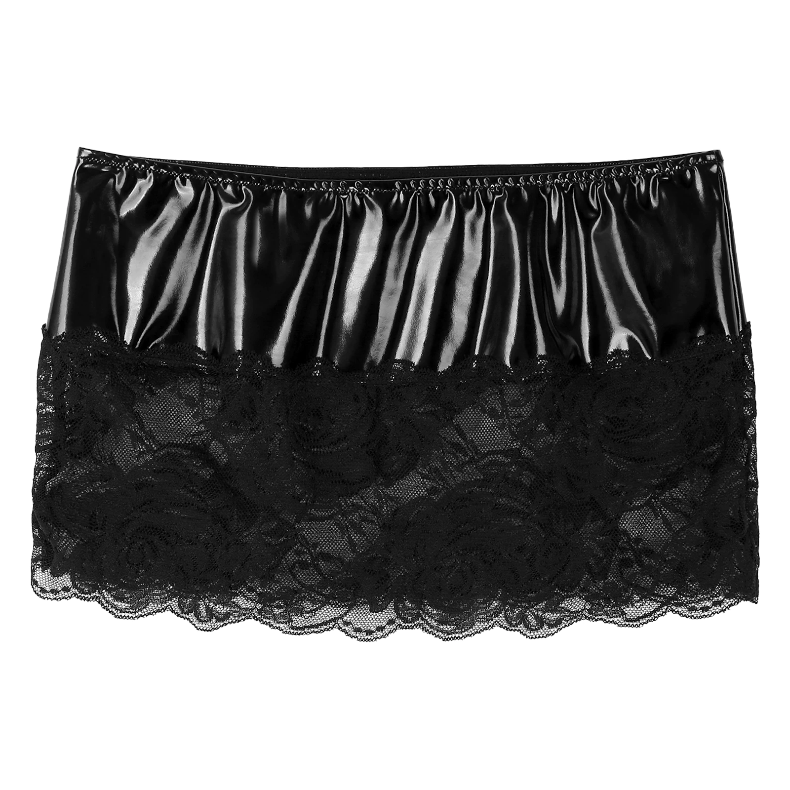 Women's Latex Mini Skirt - skyjackerz