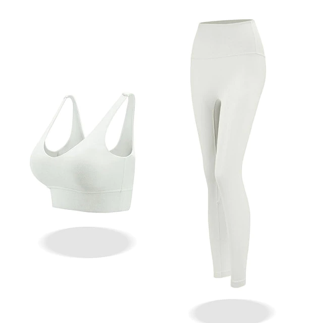 White / S Soft Yoga Outfit For Women - skyjackerz