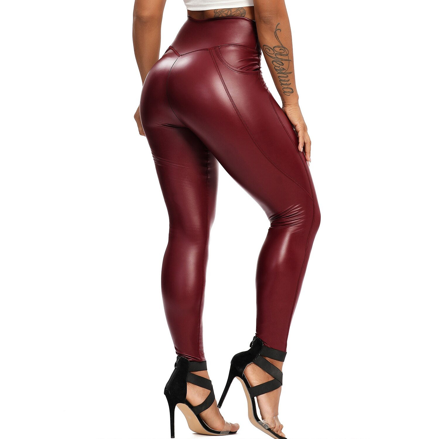 Women's Curvy Leather Pants - skyjackerz