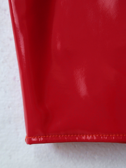 Glossy Latex Miniskirt For Women - skyjackerz
