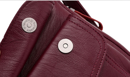 Brown Women's Leather Shoulder Bag - Faith Design Handbag - skyjackerz