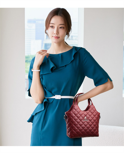 Green Women's Leather Handbag - Bird Design Purse - skyjackerz