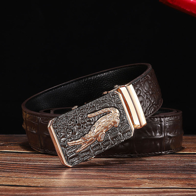 5 / 105 cm Men's Automatic Crocodile Belt - skyjackerz