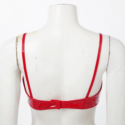 Faux Leather Bra For Women - skyjackerz