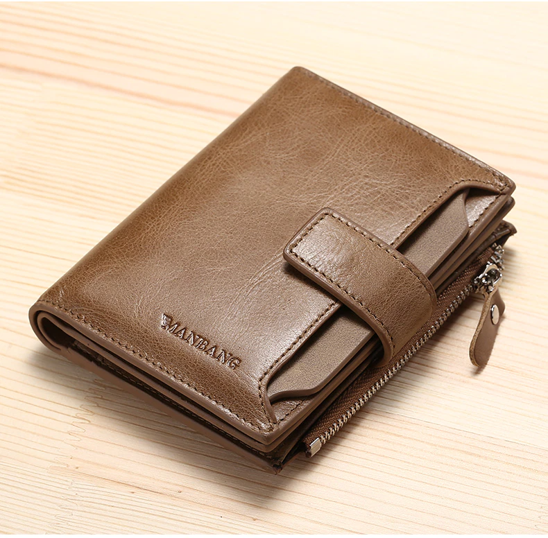 Leather Men's Zipper Anti-Scam Leather Wallet - skyjackerz