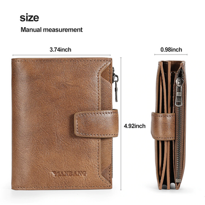 Trifold Leather Wallet For Men - skyjackerz