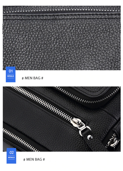 Men's Leather Crossbody Shoulder Bag - skyjackerz