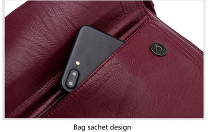 Brown Women's Leather Shoulder Bag - Faith Design Handbag - skyjackerz