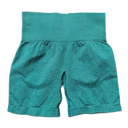 Dark-Green / S High Waist Yoga Shorts For Women - skyjackerz