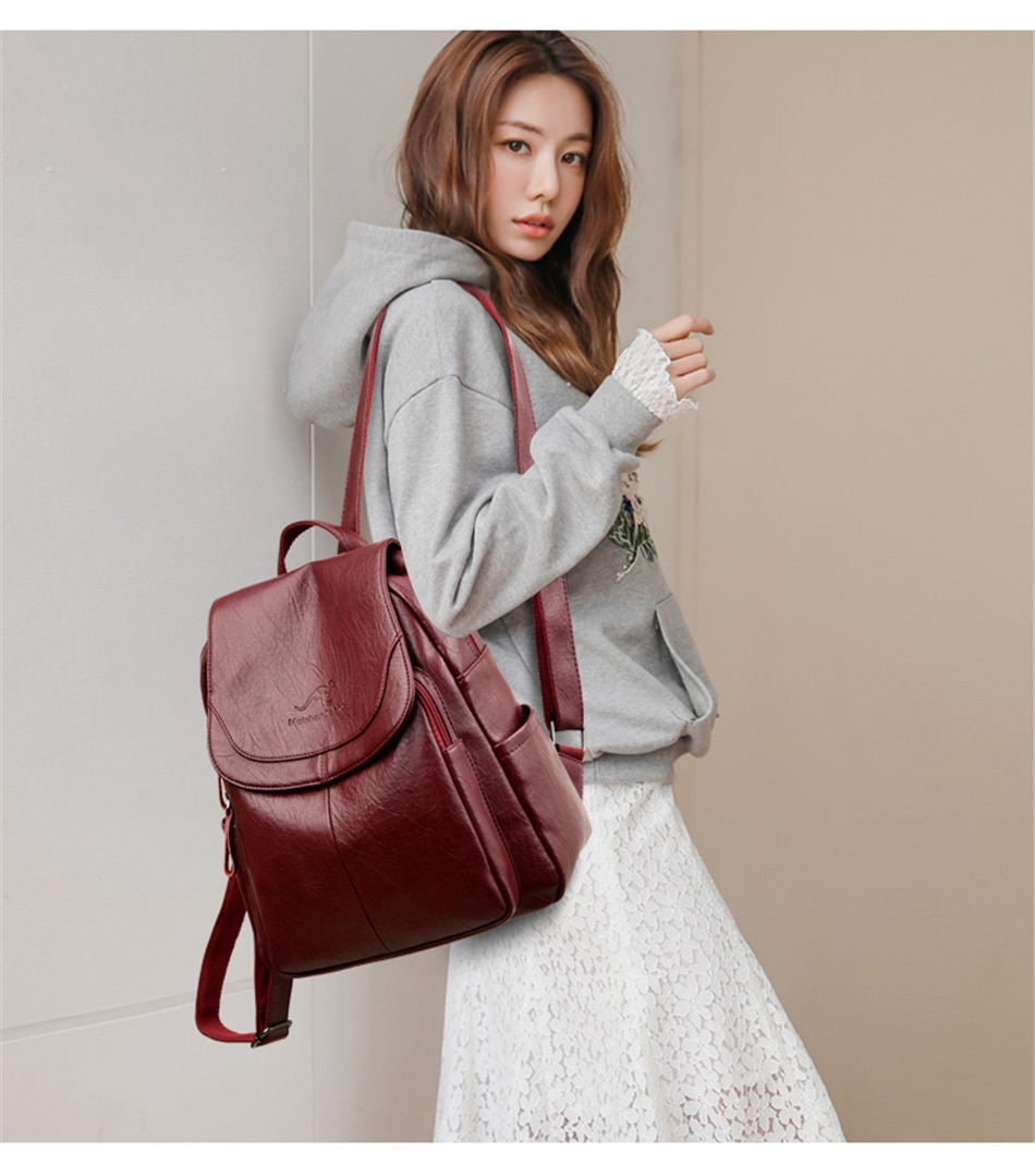 Grace Leather Bagpack For Women - skyjackerz