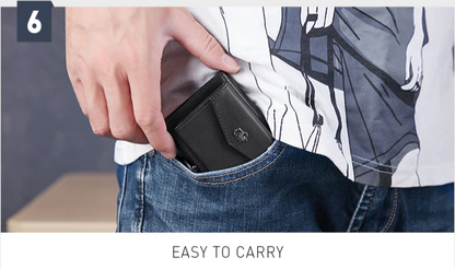 Men's Trifold RFID Blocking Leather Wallet - skyjackerz