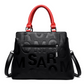 Yellow Women's Leather Handbag - Letter Design Purse - skyjackerz