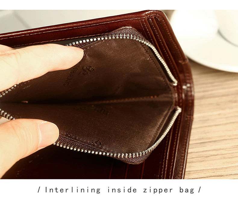 Men's Vintage Zipper Leather Wallet - skyjackerz