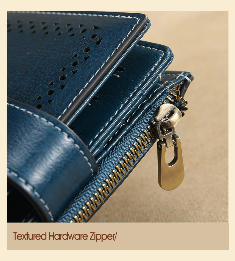 Men's Anti-Scam Zipper Leather Wallet - skyjackerz
