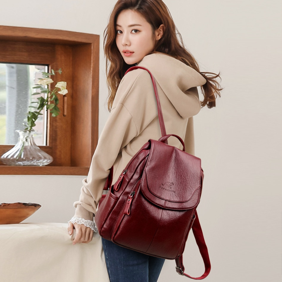 Grace Leather Bagpack For Women - skyjackerz