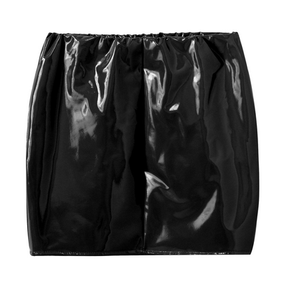 Glossy Latex Miniskirt For Women - skyjackerz