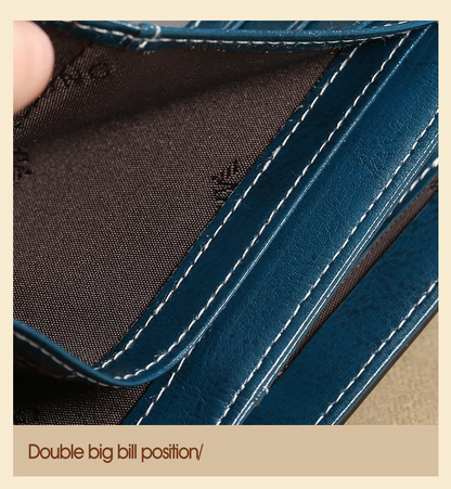 Men's Anti-Scam Zipper Leather Wallet - skyjackerz