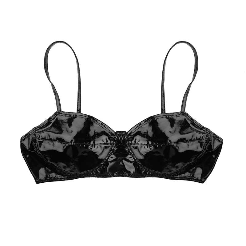 Faux Leather Bra For Women - skyjackerz