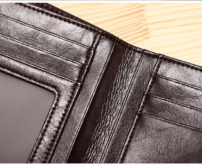 Men's Zipper Anti-Scam Leather Wallet - skyjackerz