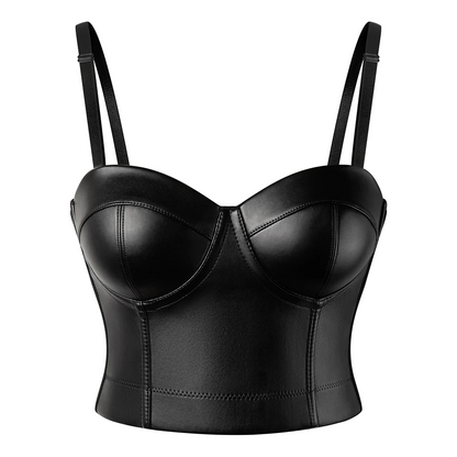 Women Leather Bikini Top & Skirt - skyjackerz