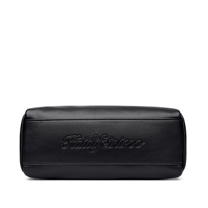 Black Ava Leather Crossbody Messenger Bag for Women - skyjackerz