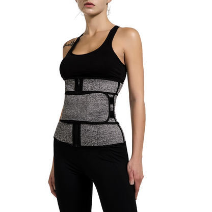 Black - Zipper- 2 Blet / S Women Neoprene Waist Trainer Belt - skyjackerz
