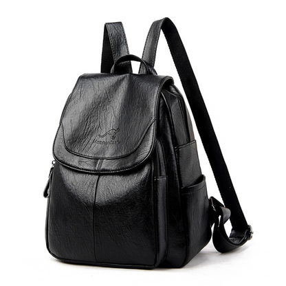 Golden Grace Leather Backpack for Women - Stylish Leather Bag - skyjackerz