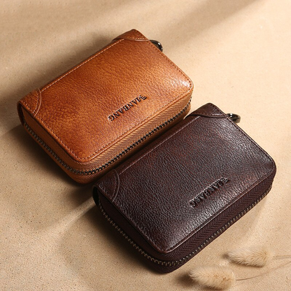 Men's Buffy Zipper Leather Wallet - skyjackerz