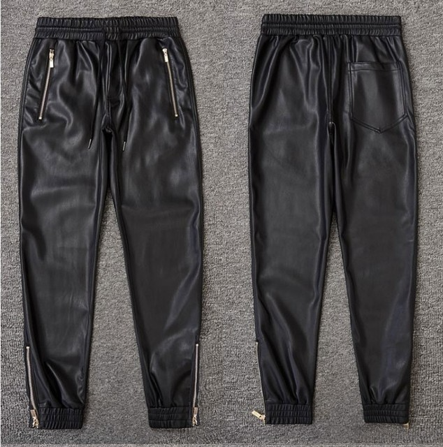 Men's Leather Zipper Streetwear - skyjackerz