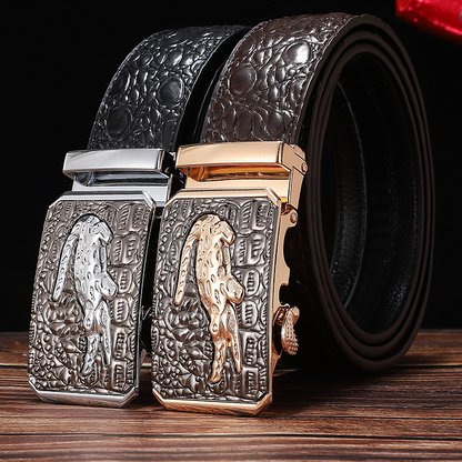 1 / 105 cm Men's Automatic Crocodile Leather Belt - skyjackerz