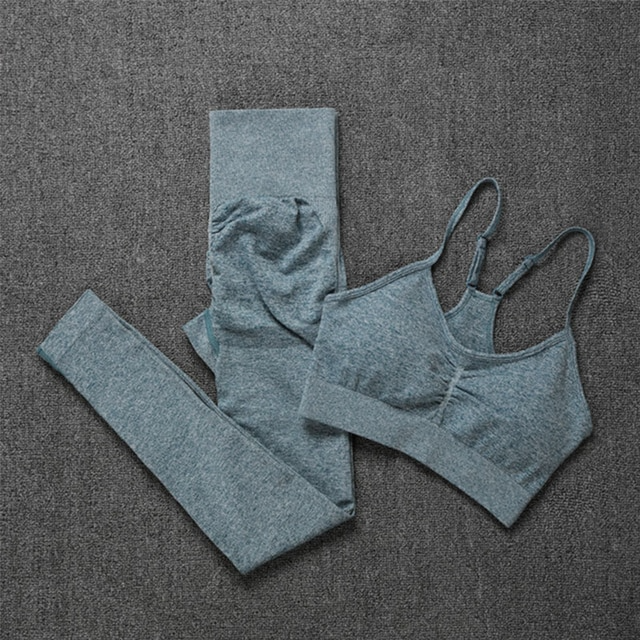 Grey-Blue / S Workout Yoga Outfit For Women - skyjackerz