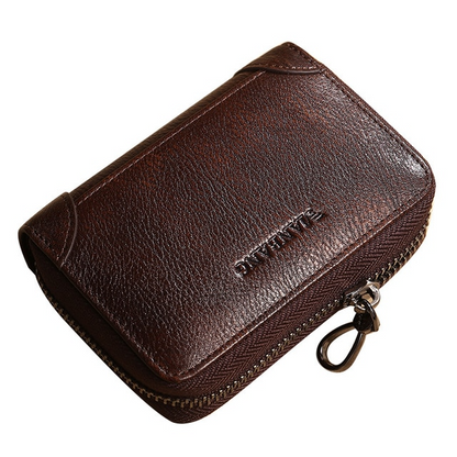 Men's Buffy Zipper Leather Wallet - skyjackerz