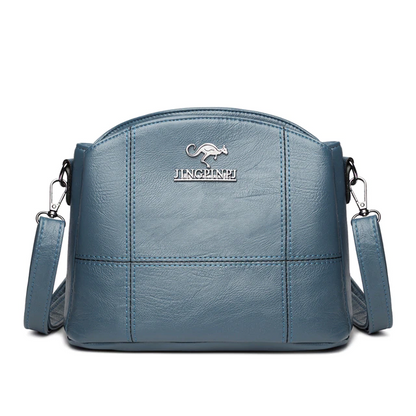 Blue-1 Small Leather Crossbody Purse for Women - Pin Design - skyjackerz