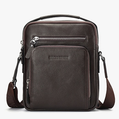 Coffee-B Men's Leather Crossbody Shoulder Bag - skyjackerz