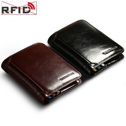 Anti-Scam Leather Wallet For Men - skyjackerz