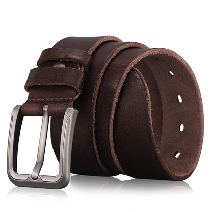 Coffee / 105 Men's Classic Vintage Genuine Leather Belt - skyjackerz