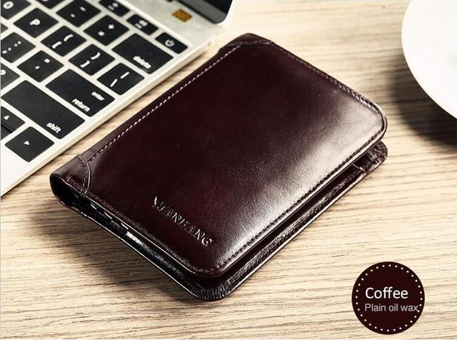 Black Classic Leather Wallet For Men - skyjackerz