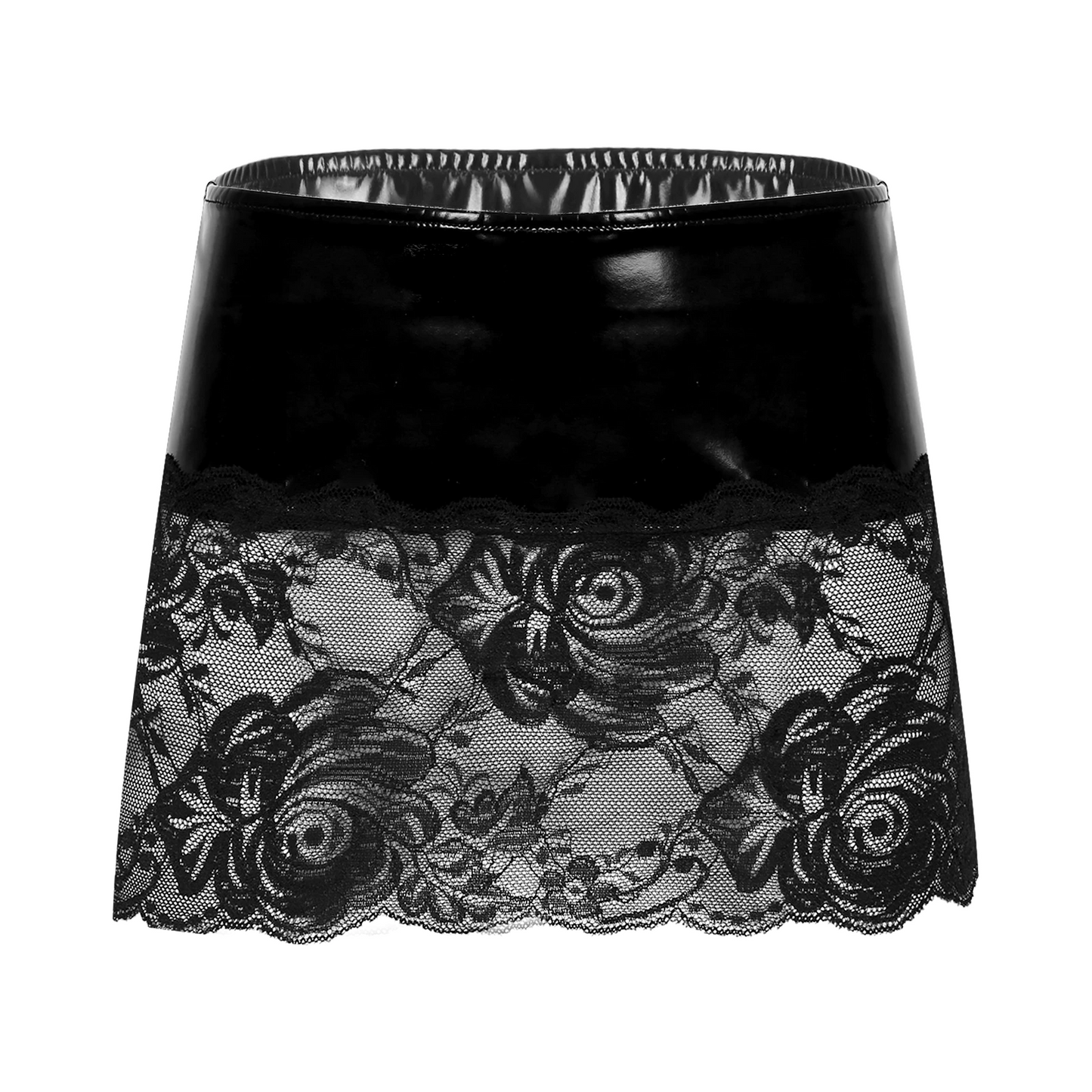 Women's Latex Mini Skirt - skyjackerz