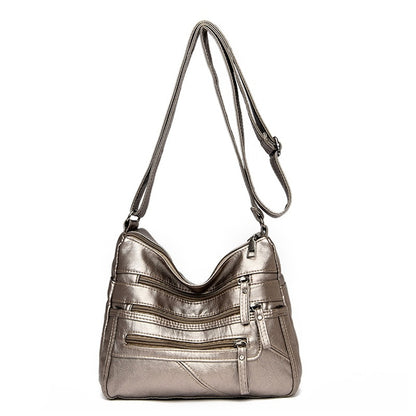 Bronze Aubrey Leather Shoulder Bag for Women - Stylish Handbag - skyjackerz
