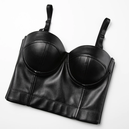 Women Leather Bikini Top & Skirt - skyjackerz