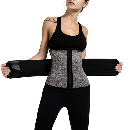 Black - Zipper- 2 Blet / S Women Neoprene Waist Trainer Belt - skyjackerz