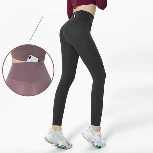 Black / S Women's High Waist Yoga Tights - skyjackerz