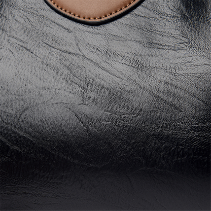 Black Elegant Leather Shoulder Bag for Women - Leather Handbag - skyjackerz