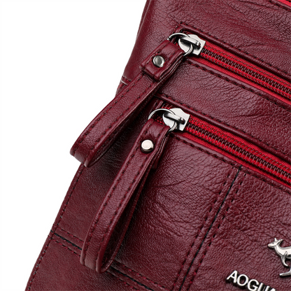 Blue Amy Leather Crossbody Purse for Women - Stylish Handbag - skyjackerz