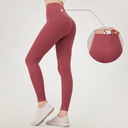 Rose / S Women's High Waist Yoga Tights - skyjackerz
