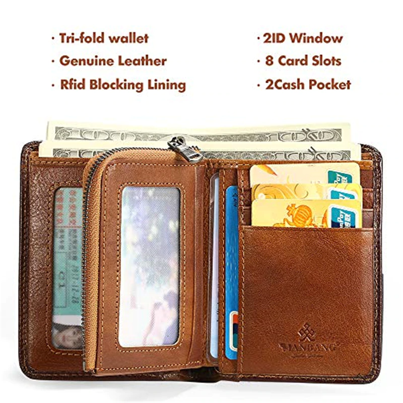 Anti-Scam Zipper Leather Wallet - skyjackerz