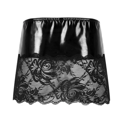 S Women's Latex Mini Skirt - skyjackerz