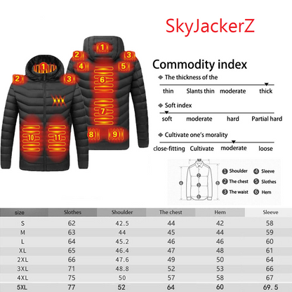 Men's Electric Heating Puffer Jacket - skyjackerz
