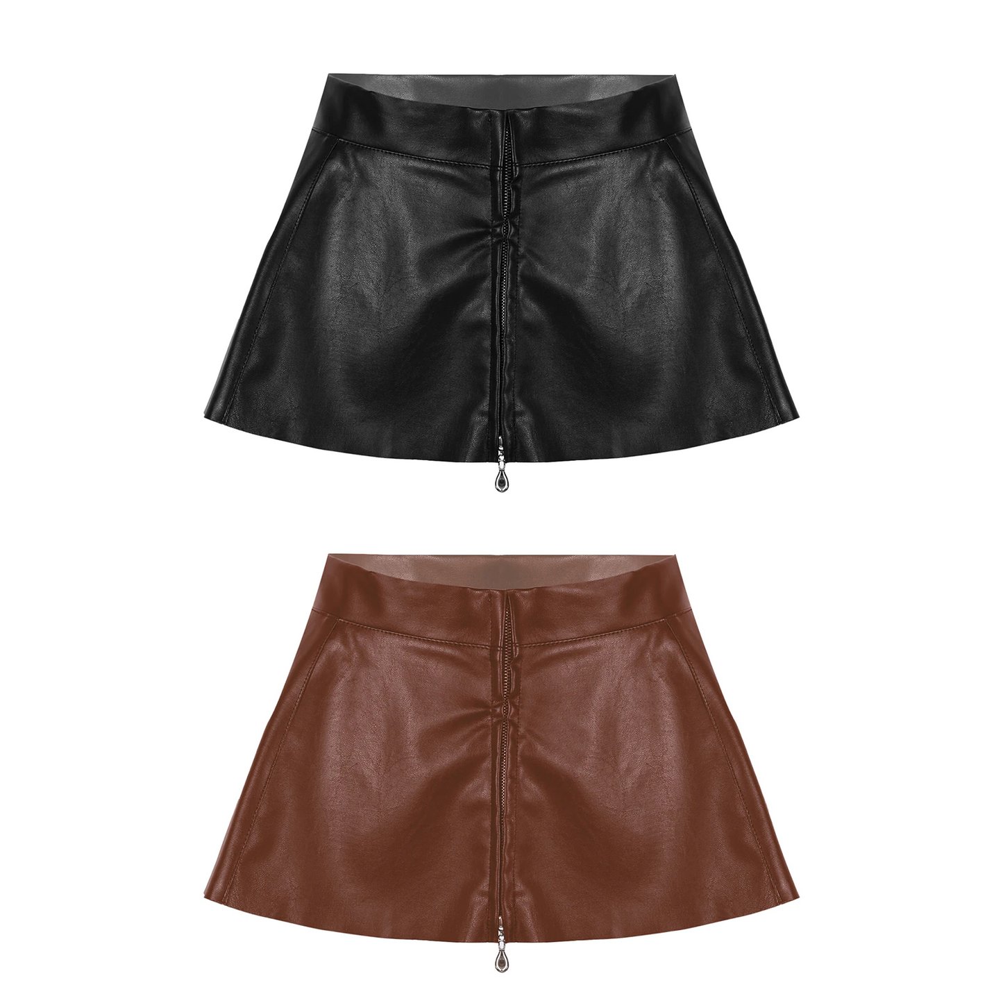 Women's Leather Mini Skirt - skyjackerz