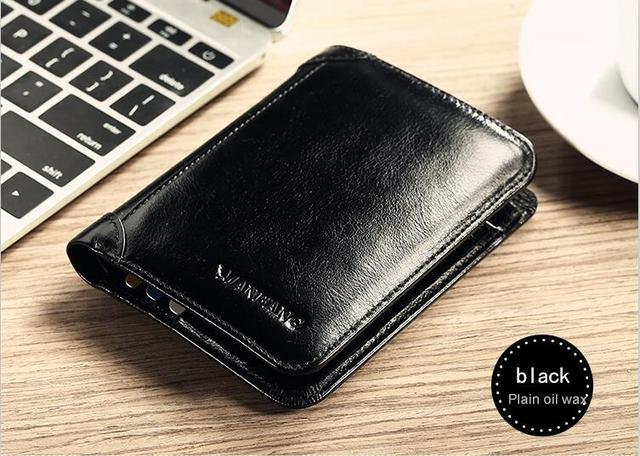 Black Classic Leather Wallet For Men - skyjackerz